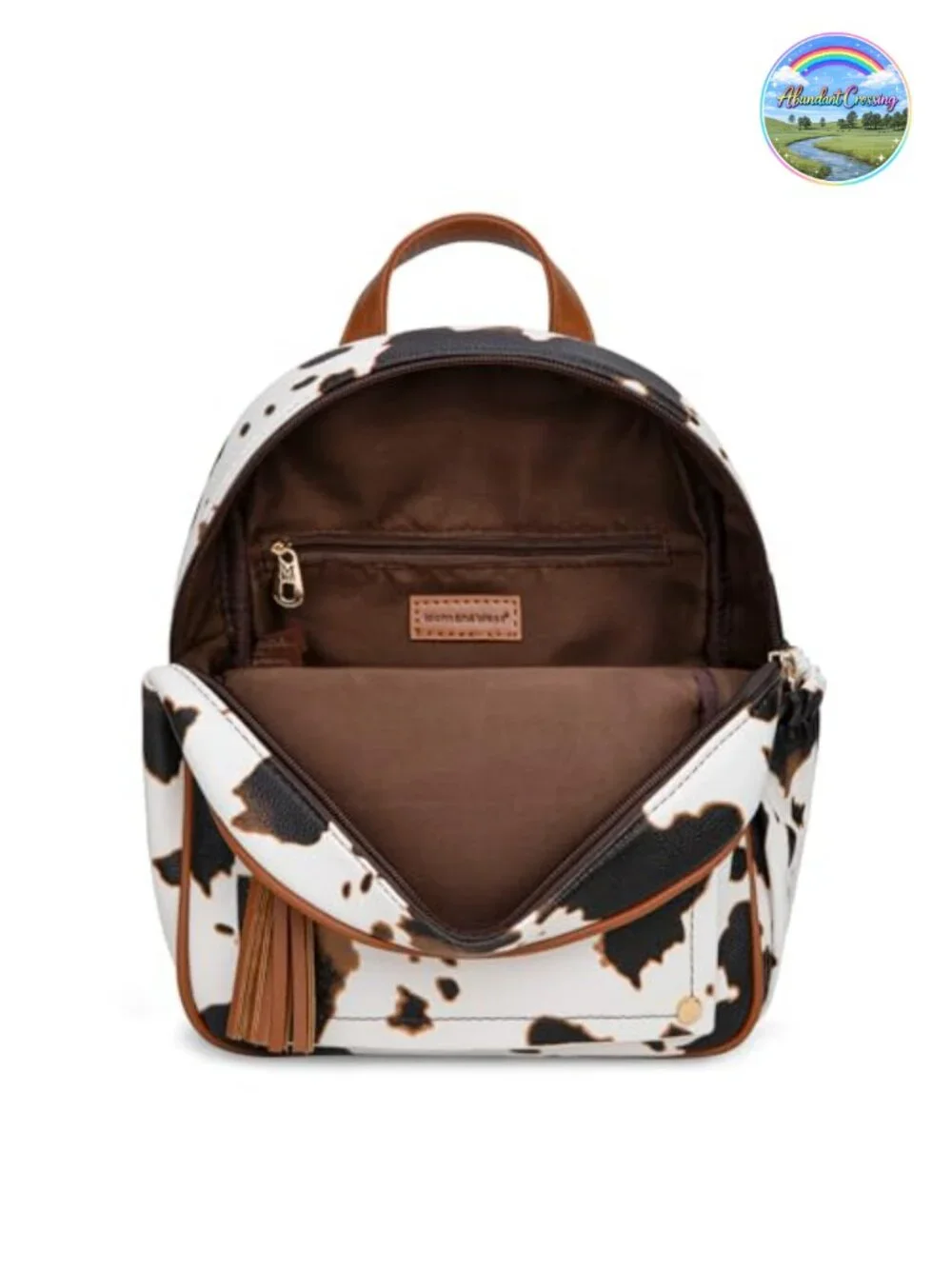 Faux Leather Mini Backpack Purse with Tassel Anti Theft Laptop